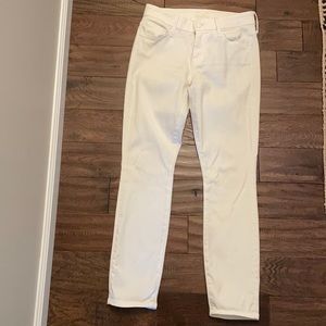 Mother Jeans Looker 25 Petite Glass Slipper (White)